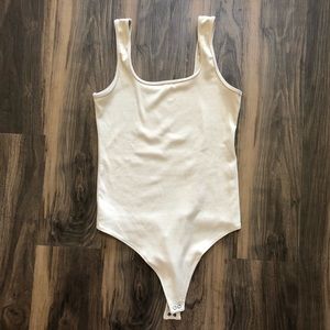 Seamless Rib Fabric Tank Bodysuit, size M